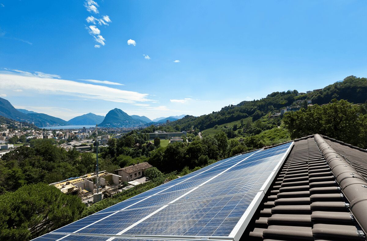 Photovoltaikanlage auf einem Wohnhaus